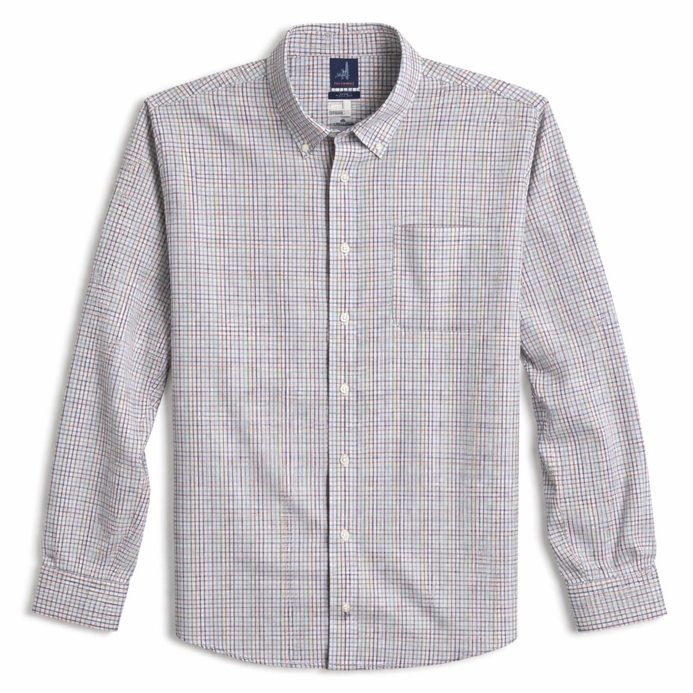 Johnnie-O Prep-Formance Shirt Mens XL Plaid Button Down Checked Multi Color